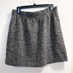 J. Crew Black & White Wool Herringbone Sidewalk Skirt